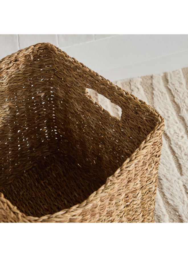 Home Box Natural Woven Storage Basket - Cube Shape - Image 4